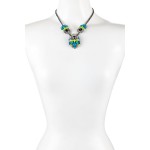 ‘St. Tropez’ Neon Color Marquise Cluster Statement Necklace